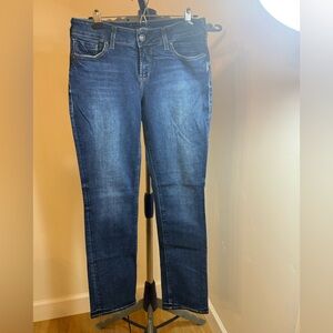 Silver Jeans Dark Blue Straight Leg Jeans